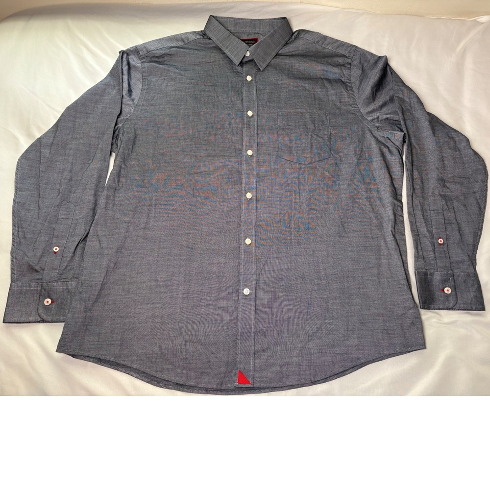 UNTUCKit Button Down Shirt Mens XXL Blue Excellent Long Sleeve Cotton Chambray